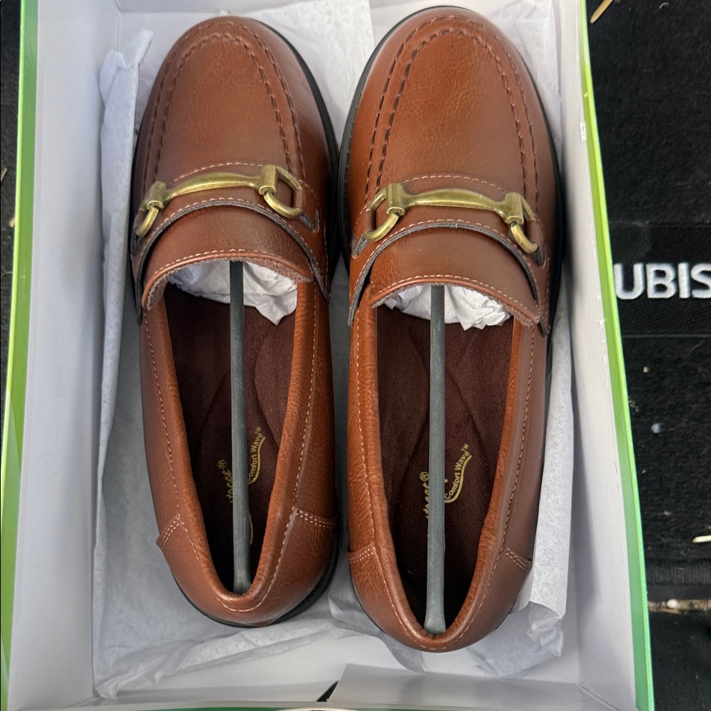 Brown Leather Bit Loafers